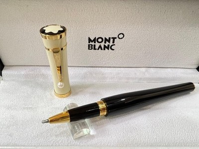 Premium Montblanc Ruyard Kipling Classique Black + Gold Fountain Pen With Box