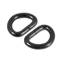 50Stk. Metall D-Ring 16Mm D-Ringe Schnalle FüR Hardware Taschen GüRtel Schwarz