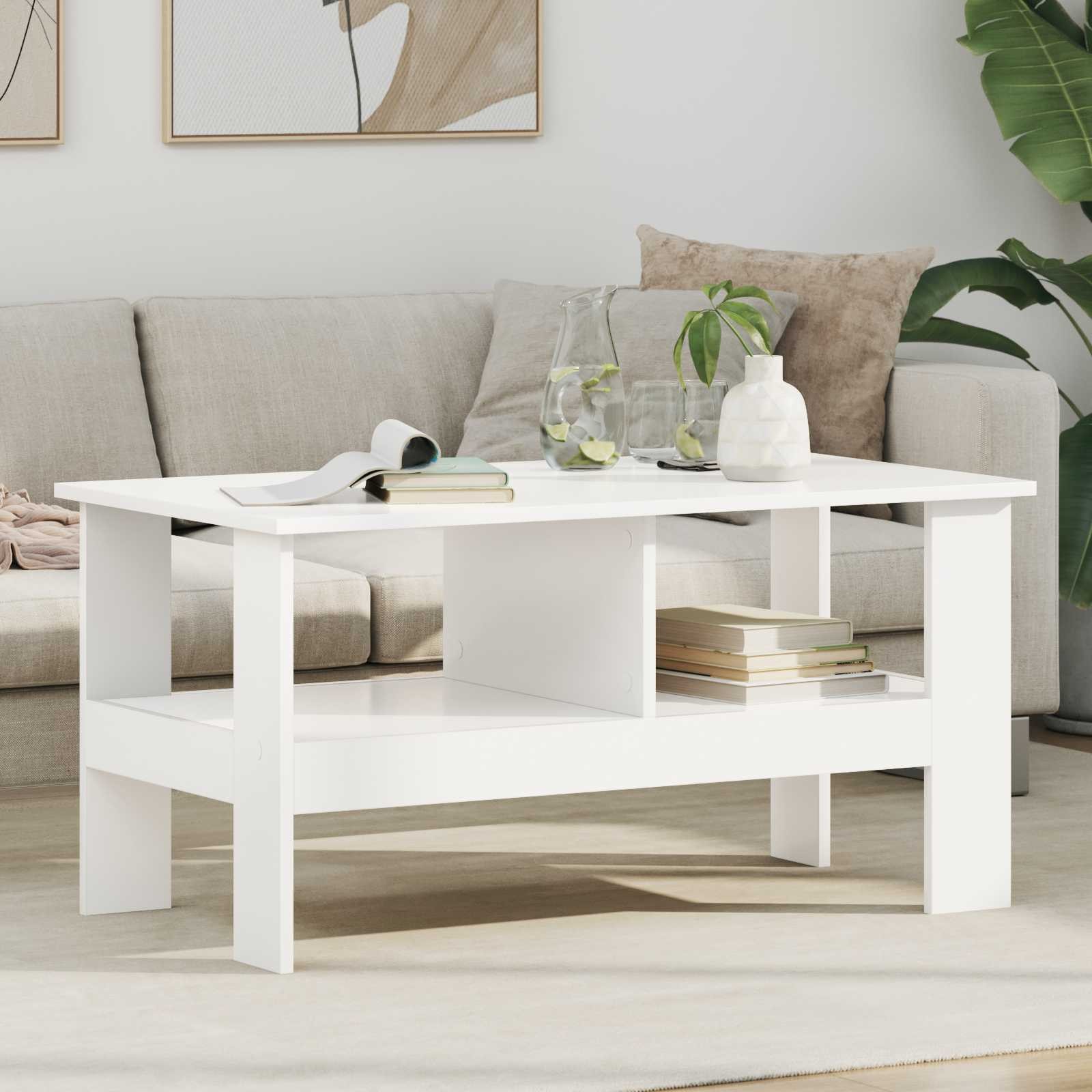 Tavolino da salotto con lo scaffale Legno ingegnerizzato Tavolo Interno vidaXL foto 4