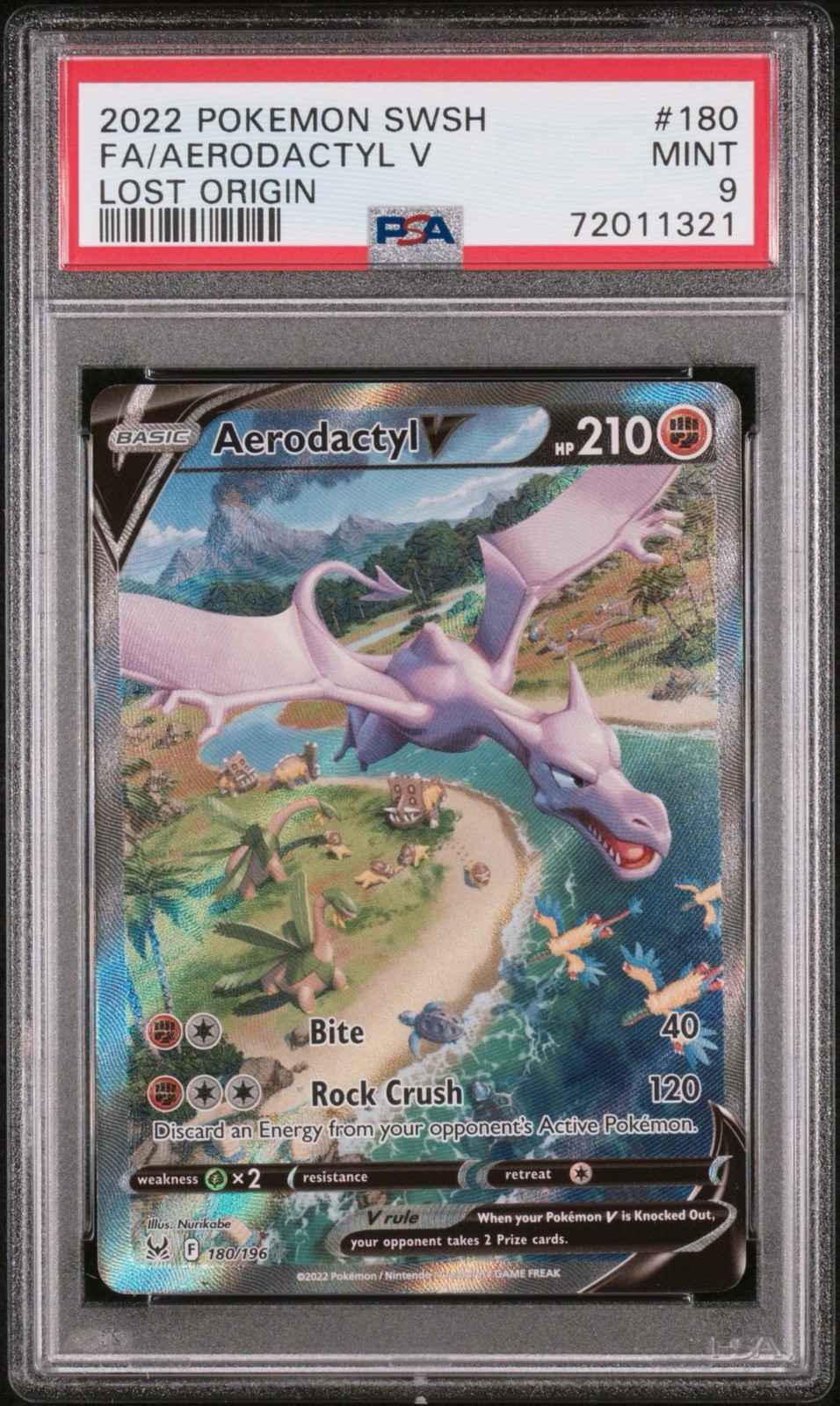 Aerodactyl V (Alternate Full Art) 180/196 Swsh11: Lost Origin Holo for ...