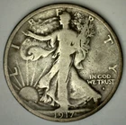 1917 S OBV Walking Liberty Silver Half Dollar 50c US Type Coin Circulated Cond