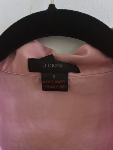 J Crew Womens Pajama Set SZ M Pink Button Down Piped Cotton Sleepwear # 8736 - Picture 12 of 23