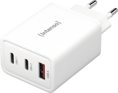 Intenso Power Adapter W65ACC GaN 65W USB-C USB-A Schnellladegerät weiß