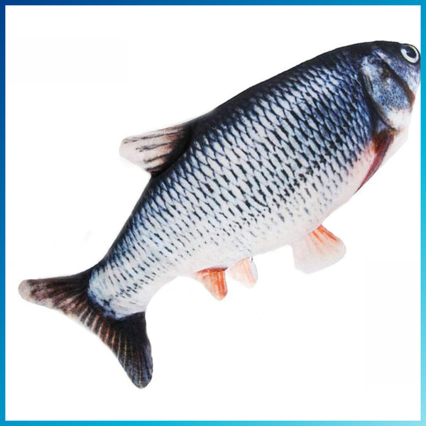 Katzenspielzeug Elektrisch Interaktiv Mit Katzenminze Aufladbar Usb Fisch-image