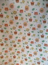 JOANN FABRICS  " MAGIC MOON"   ANIMAL PRINT WHITE  COTTON FABRIC  1YX44"W   NEW