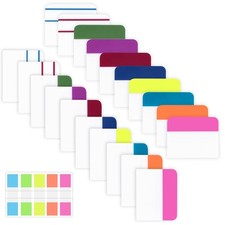 500 Pcs 2 Inch Sticky Index Tabs, 10 Colors, Writable Repositionable Page Marker