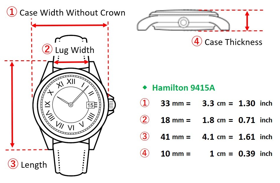 [Exc+5] Hamilton Khaki 9415A 33mm Green Dial Manual Winding Men's Watch image 2