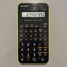 SHARP EL-501X Scientific Calculator Green Black 10-Digit - New Battery - Works 