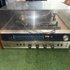 RARE HH Scott Type 715 Combo Record Player Receiver Radio Wood Finish Read