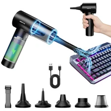 Car Vacuum Cleaner Portable Cordless 14000PA Compressed Air Duster 150000RPM ...