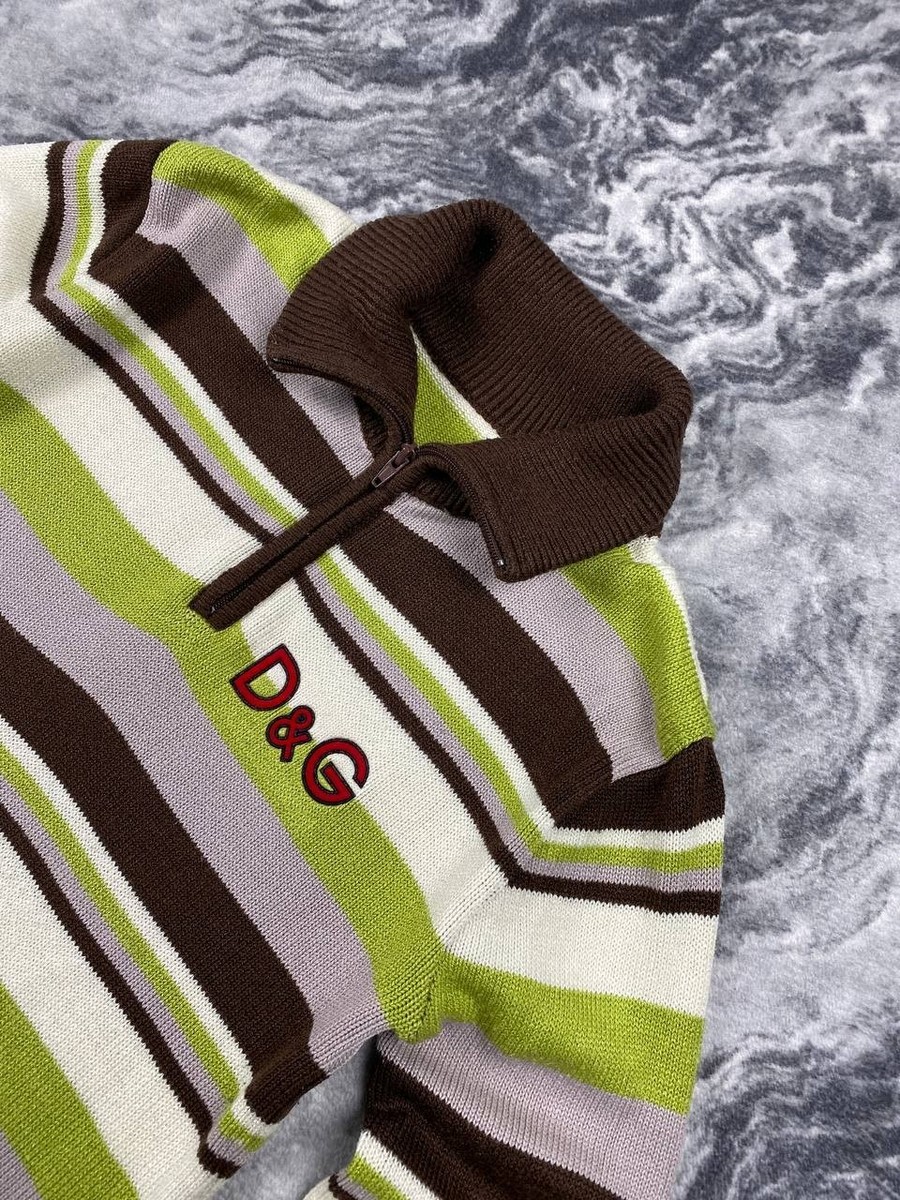 ビンテージ D&amp;G ボーダー ニット ストライプ DOLCE&amp;GABBANA DOLCE&GABBANA(ドルチェ&ガッバーナドルガバ) back plate border knit