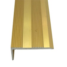 2.7 metre square edge  7-8mm wood or laminate nosing trim  FL634 Gold aluminium