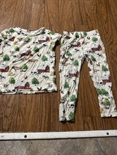 Posh Peanut Baby Pajamas Set 12-18 Months 2 Piece Bamboo Set Farm