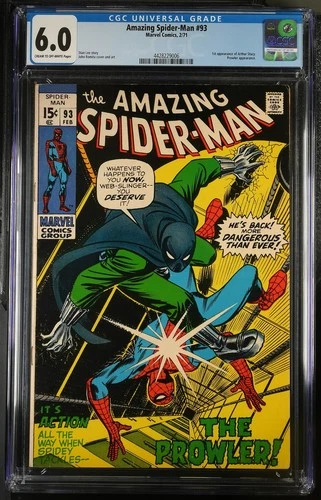 Amazing Spider-Man #93 CGC 6.0 OW/W Pages - 1st App Arthur Stacy - Prowler App