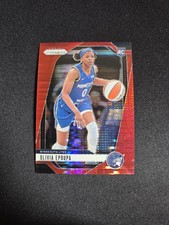 2024 Panini Prizm WNBA Olivia Epoupa #95 Red Pulsar Prizms SN, RC #/299 RC Lynx