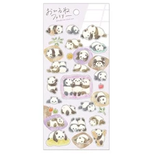 Panda Nap Family Animal Stickers: Mind Wave Planner Stickers