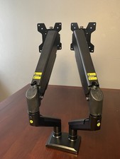 Dual Monitor Desk Mount Adjustable Tilt  Rotate VESA 75x75 100x100 Black