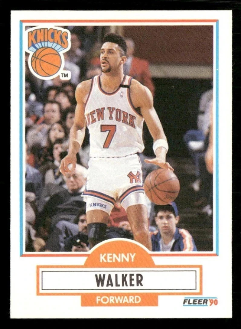 Kenny Walker 1990-91 Fleer #130 New York Knicks NBA Basketball Card