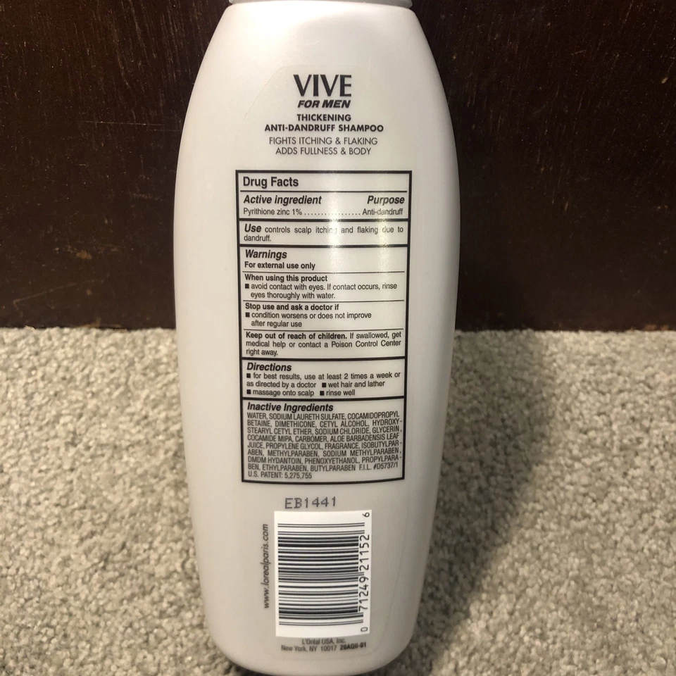 L'Oreal Paris Vive for Men Thickening Anti-Dandruff Shampoo Pyrithione Zinc 13oz - Image 3 of 4