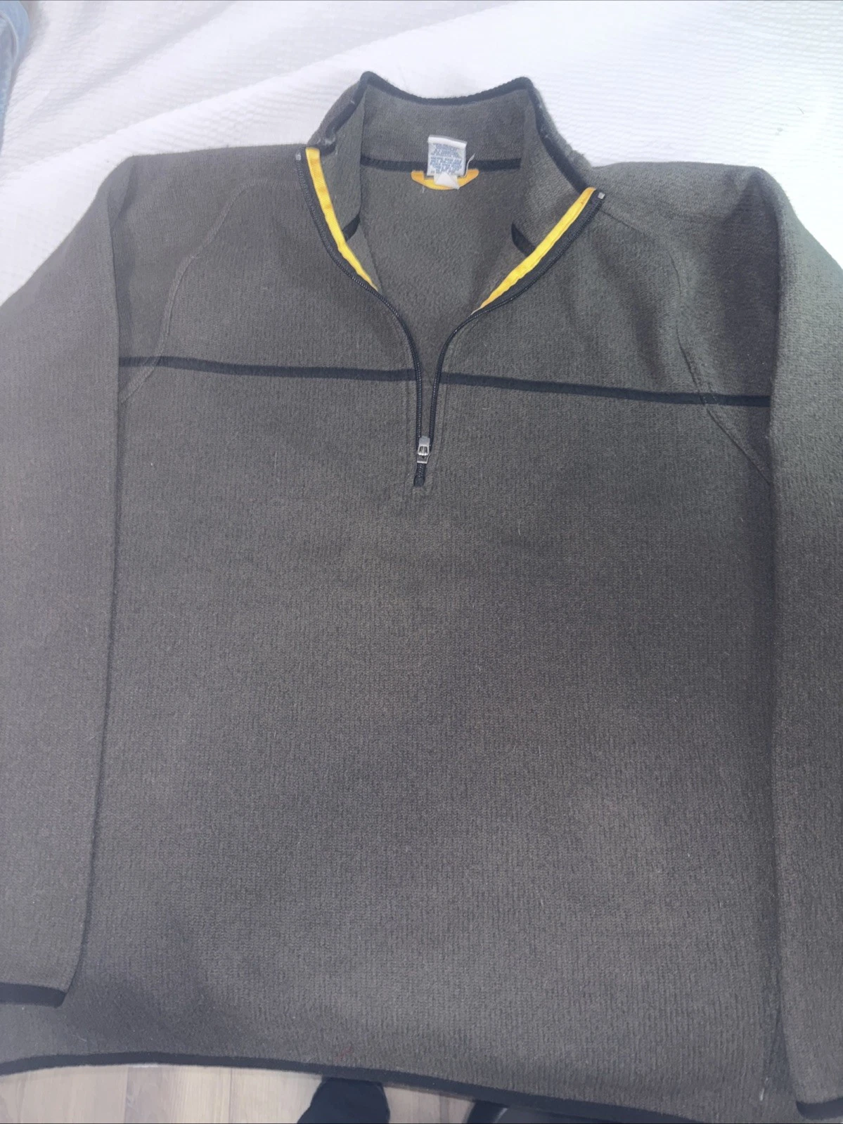 Old Navy Mens Quarter Zip Fleece Pullover Green Large Sweatshirt Gorp Outdoor