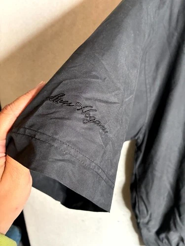 Ben Hogan Windbreaker Jacket Mens Large Black Ribbed Hem Short Sleeve 1/4 Snap image 4