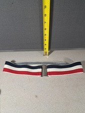 Vintage Tommy Hilfiger Elastic Belt Red, White Blue 27" 4969L490