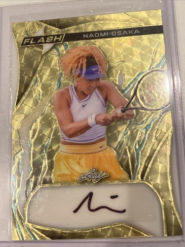 Naomi Osaka Auto 1/1 2024 Leaf Flash 1 Of 1 Super Prismatic Gold Tennis