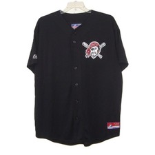 Majestic Cool Base Pittsburgh Pirates Jersey Size XL Button Up Moisture Wicking
