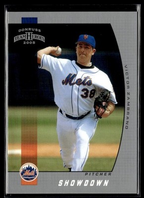 2005 Donruss Team Heroes Showdown Silver Victor Zambrano 25/50 New York Mets