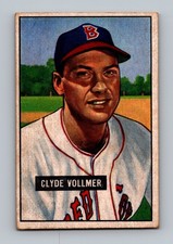 1951 Bowman #91 Clyde Vollmer GD-VG (wrinkle) Vintage Baseball Card