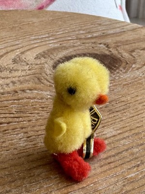 Vintage Duckling Figurine Pocket Pet Ara Austria, Handmade W Tag