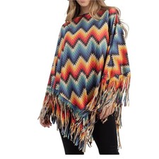 NWT Poncho Serape one size Fringe Bohemian Festival Serape 240