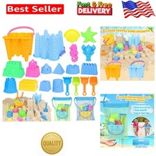 Creative Beach Sand Toys for Toddlers - Fun 22-Piece Set with Buckets  Molds