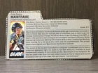 1986 GI JOE MAINFRAME v1 FILE CARD Hasbro Accessory Original Vintage