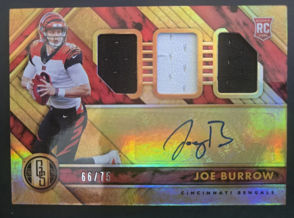 Joe Burrow RPA Rookie Patch Auto Autograph Gold Standard /75 Beautiful Card!!! - Image 2 of 4
