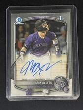 2025 Bowman Draft Max Belyeu Chrome Auto Autograph 1st Prospect #CPA-MB Rockies