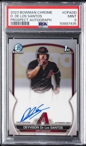 2023 BOWMAN CHROME PRSPCT AUTOS #CPADD DEYVISON DE LOS SANTOS PSA 9 AUTO