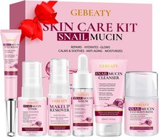 Skin Care Sets for Women,Gentle 6PCS Skincare Set with Korean Snail Secretion...