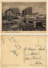 Postcard by Borgomanero, bridge over the river Agogna - Novara, 1950