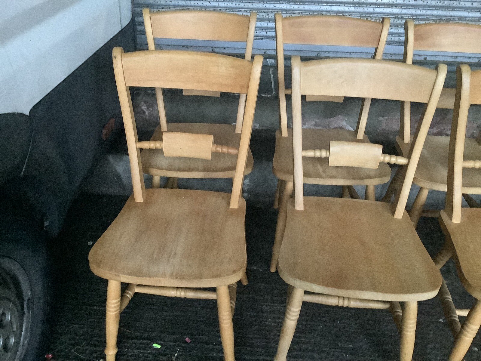 8 X Used Oxford Bar Back Farmhouse Kitchen chairs eBay