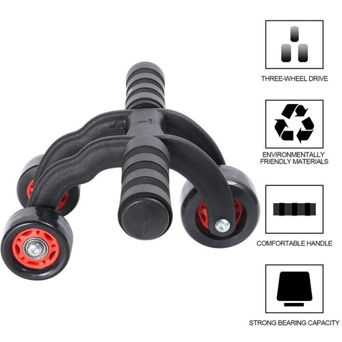 Heimtrainingsgeräte Bauchtrainer Rad Fitnessgeräte Für Zuhause Stumm Vier Räder - Bild 9 von 11