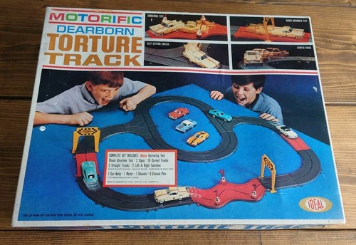 Sealed 1966 Ideal Motorific Dearborn Torture Track Plus 2 Additional Cadillac