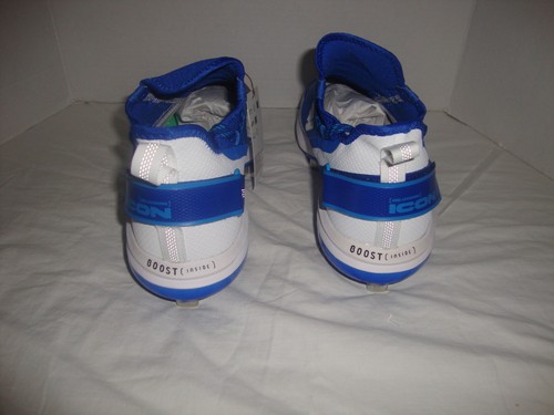 Neu Herren S23849 Adidas Icon 7 Boost Metall Baseball Stollen Größe 11,5 blau & weiß - Bild 5 von 9