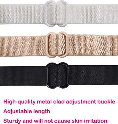 4 Pack Woman Bra Anti-Slip Strap Holder Elastic Clips Adjustable Back Rope Clips - Picture 5 of 12