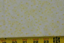 By 1/2 Yd, Yellow Splatters on Pale-Yellow Quilt Cotton, Fabri-Quilt, P6541