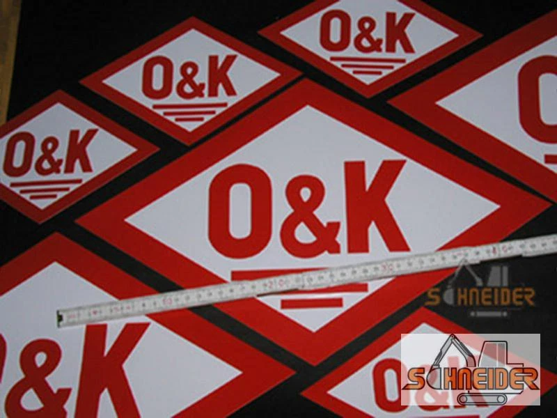 Aufkleber O&K 11x7cm (altes Logo,Rautenform)Orenstein & Koppel - Bild 1 von 1