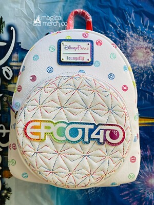 NWT. DISNEY loungefly 2022 EPCOT 40th Anniversary Spaceship Earth mini backpack Loungefly EPCOT 40th Anniversary Backpack with Spaceship  main image 4