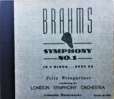 Brahms 78rpm Set 12-inch Columbia Masterworks Set #M-383