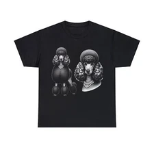 Unisex Adult T Shirt Elegant Standard Poodle Portrait Dog Art Pet Lover Gift