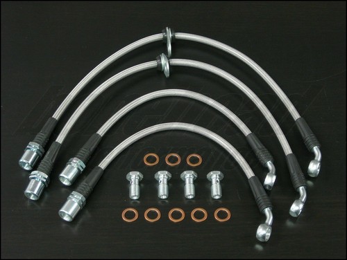 Techna-Fit Stainless Steel Braided Brake Lines 1992-2000 Lexus SC300 SC400 - Picture 1 of 5